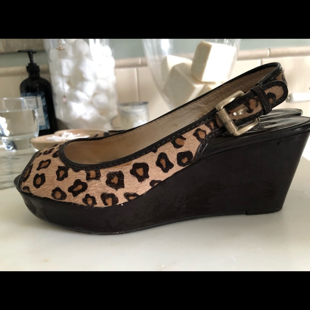 Michael Kors cowhide wedges